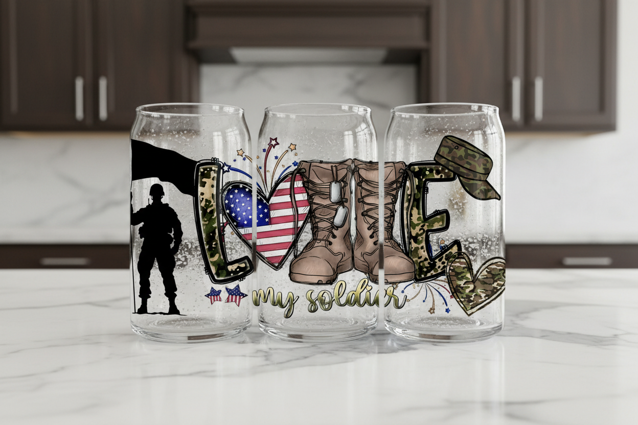 Love My Soldier - UVDTF Wrap for cups/hard surfaces sticker