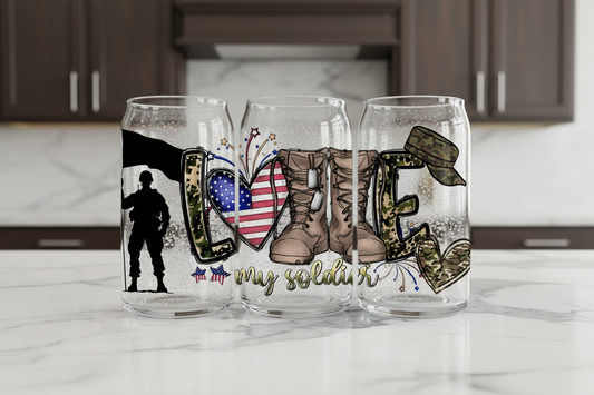 Love My Soldier - UVDTF Wrap for cups/hard surfaces sticker