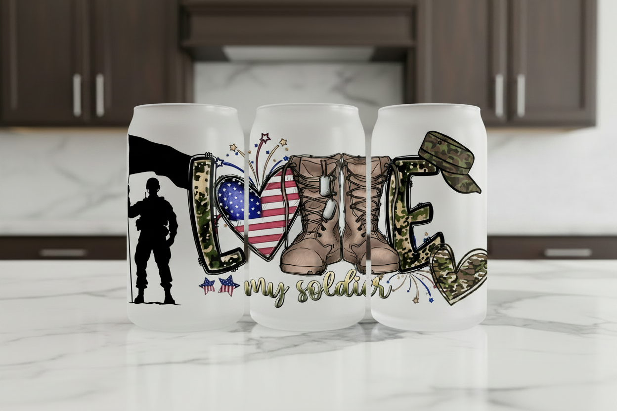 Love My Soldier - UVDTF Wrap for cups/hard surfaces sticker