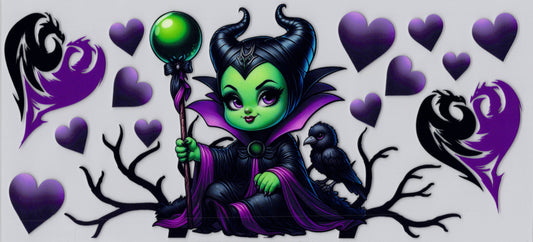 Maleficent - UVDTF Wrap for cups/hard surfaces sticker