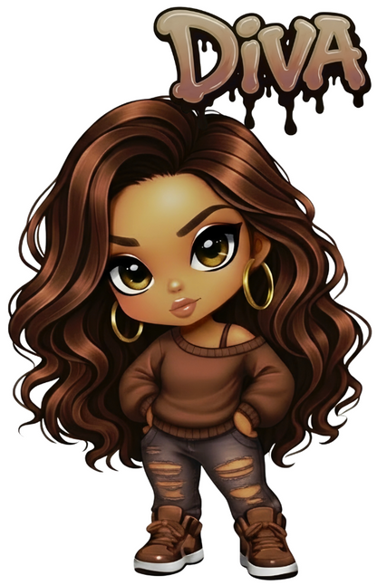 Diva - UVDTF Decal for cups/hard surfaces sticker