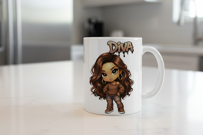 Diva - UVDTF Decal for cups/hard surfaces sticker