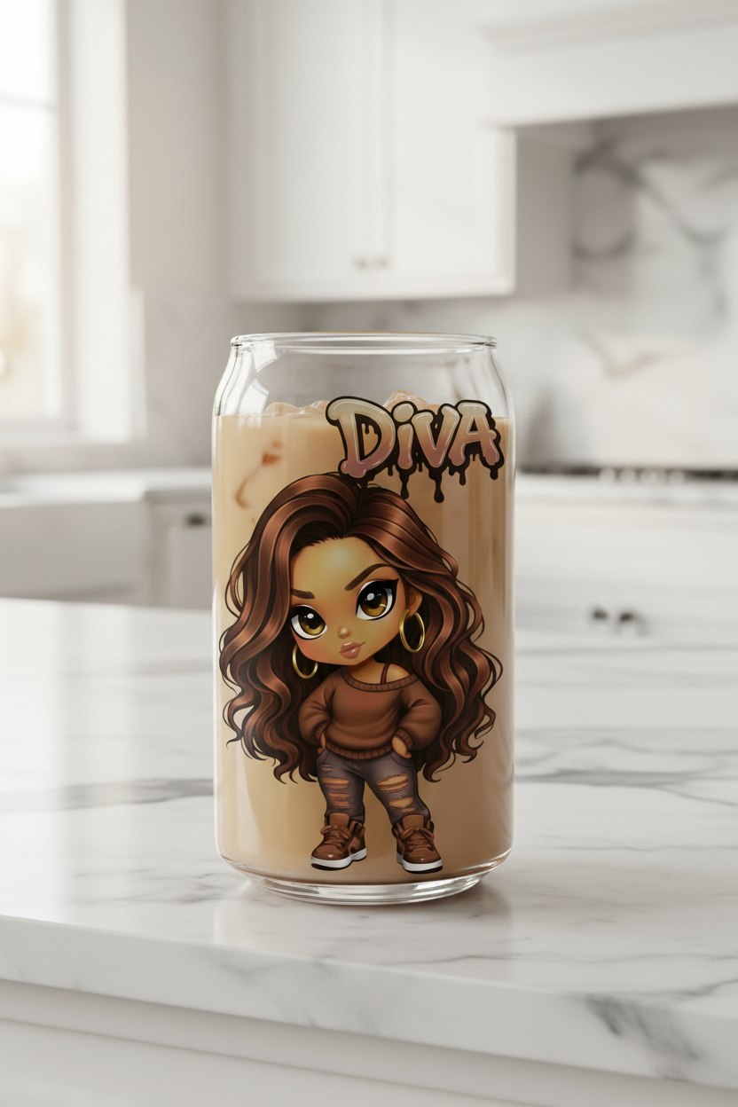 Diva - UVDTF Decal for cups/hard surfaces sticker