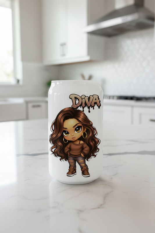 Diva - UVDTF Decal for cups/hard surfaces sticker