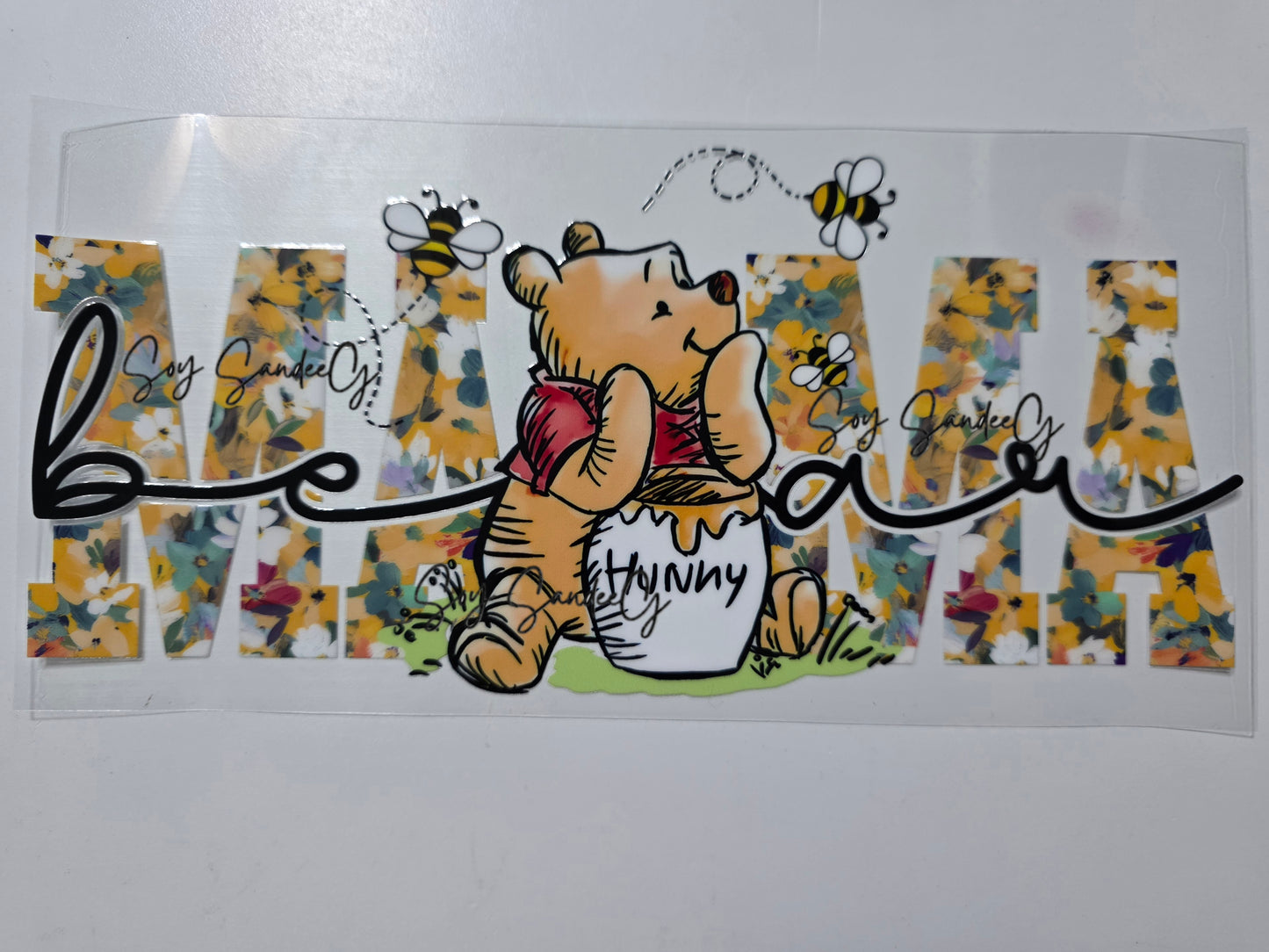 Mama Pooh Bear - UVDTF wrap for cups/hard surfaces sticker