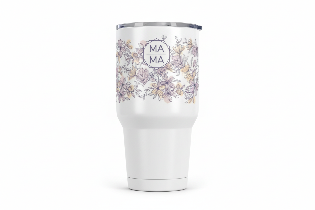 Mama Purple & Yellow - UVDTF Wrap for cups/hard surfaces sticker