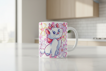 Marie Pink Checkered - UVDTF Wrap for cups/hard surfaces sticker