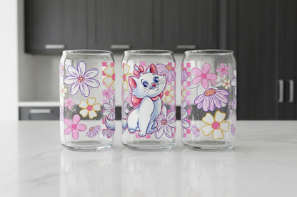 Marie Pink Checkered - UVDTF Wrap for cups/hard surfaces sticker