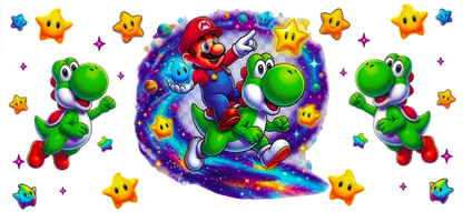 Mario & Yoshi - UVDTF wrap for cups/hard surfaces sticker
