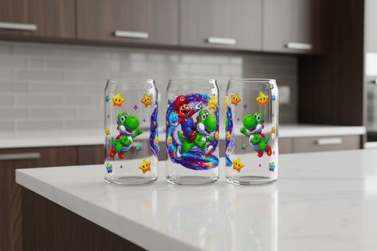 Mario & Yoshi - UVDTF wrap for cups/hard surfaces sticker