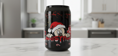 Mickey Black & Red Xmas - UVDTF Wrap for cups/hard surfaces sticker