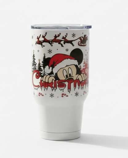 Mickey Black & Red Xmas - UVDTF Wrap for cups/hard surfaces sticker