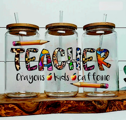 Teacher (Crayons, Kids & Caffeine) - UVDTF Wrap