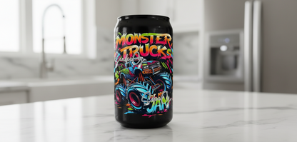 Monster Trucks are my Jam - UVDTF Wrap for cups/hard surfaces sticker