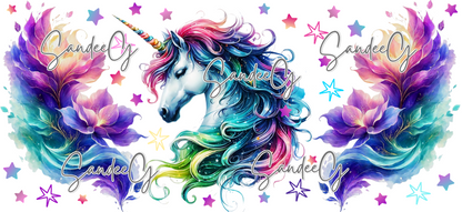 Neon Unicorn - UVDTF Wrap for cups/hard surfaces sticker