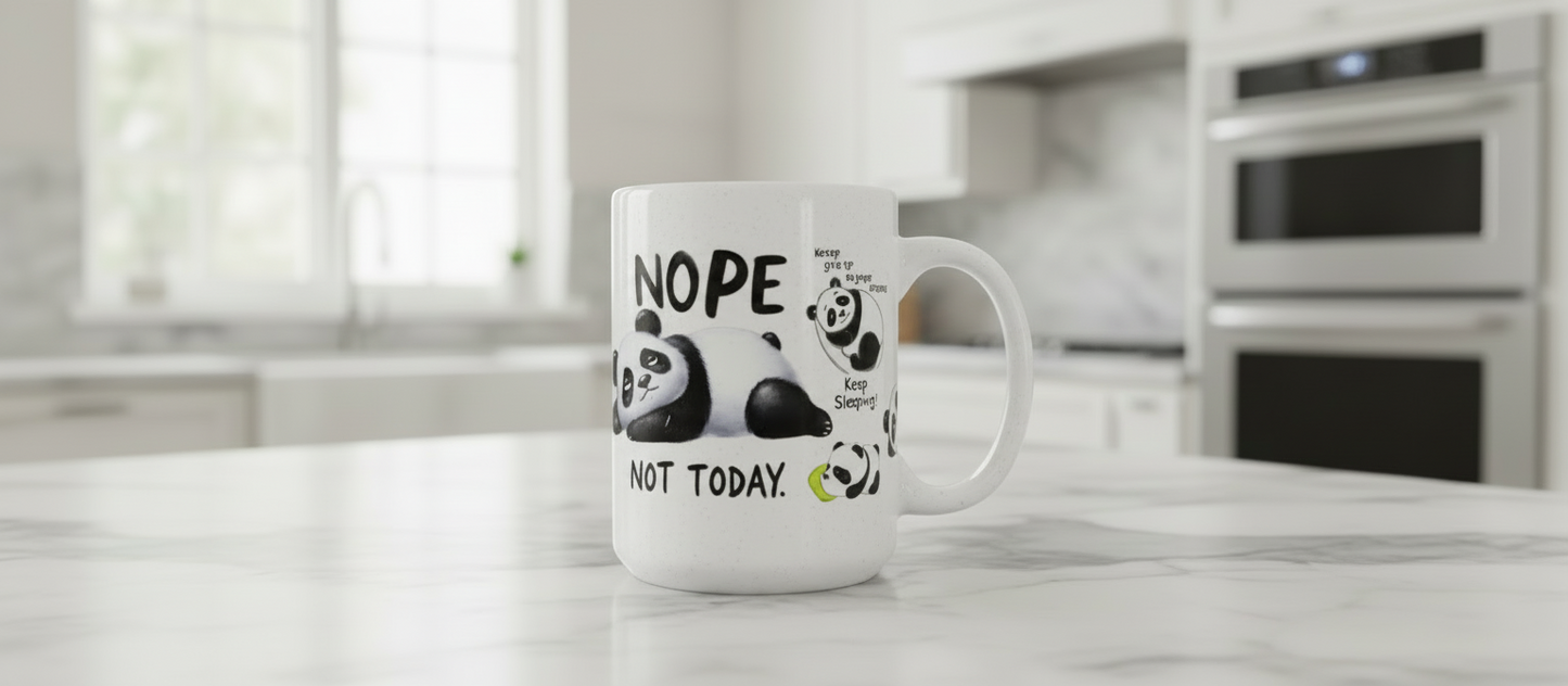 Nope Not Today Panda - UVDTF Wrap for cups/hard surfaces sticker