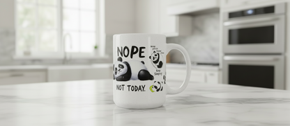Nope Not Today Panda - UVDTF Wrap for cups/hard surfaces sticker