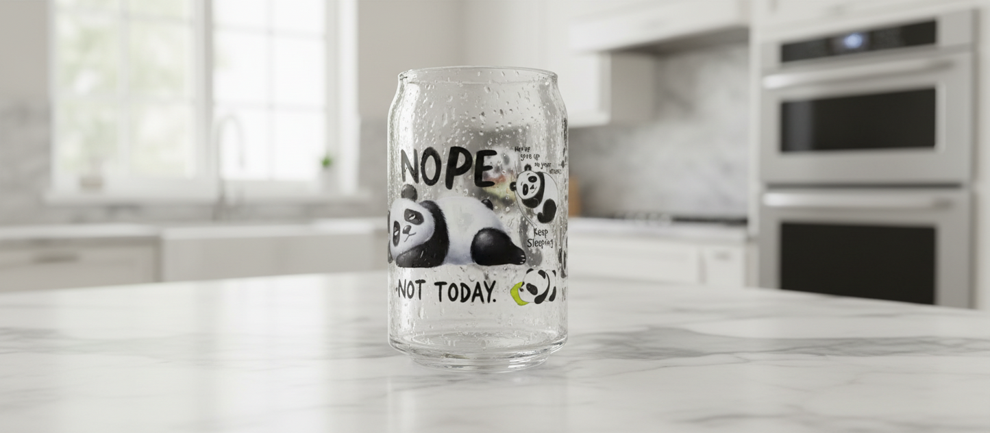 Nope Not Today Panda - UVDTF Wrap for cups/hard surfaces sticker