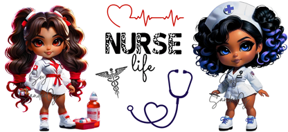 Nurse Life - UVDTF Wrap for cups/hard surfaces sticker