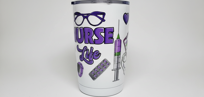 Nurse Life (Purple) - UVDTF Wrap for cups/hard surfaces sticker