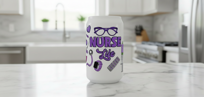 Nurse Life (Purple) - UVDTF Wrap for cups/hard surfaces sticker