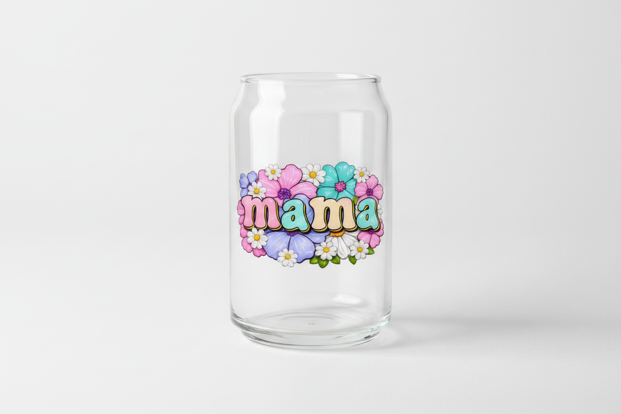 Pastel Mama & Daisies - UVDTF Wrap for cups/hard surfaces sticker
