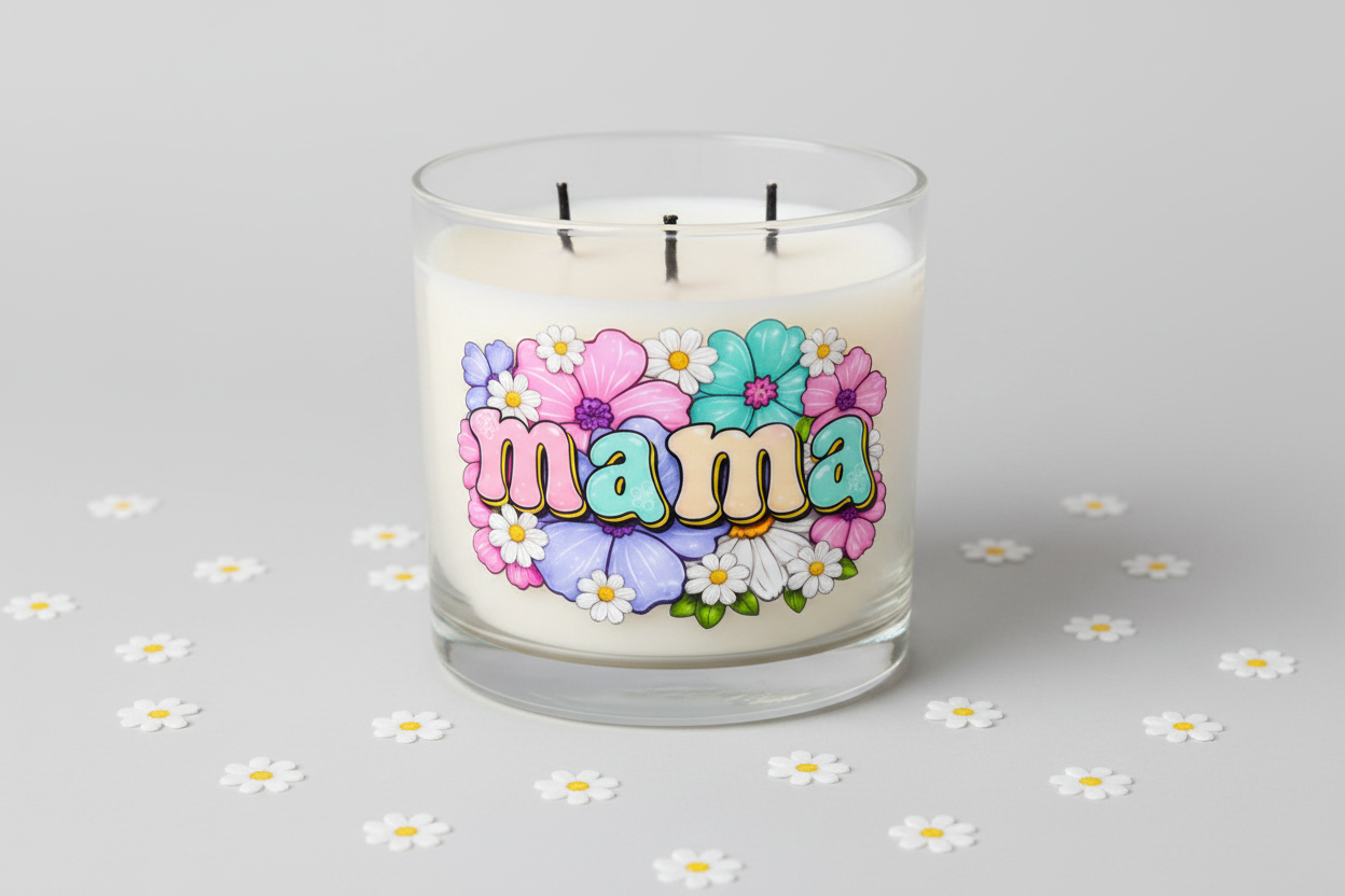 Pastel Mama & Daisies - UVDTF Wrap for cups/hard surfaces sticker
