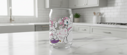 Calcomanía UVDTF con la frase "Tengo actitud felina"