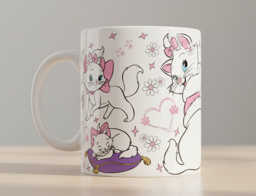 Calcomanía UVDTF con la frase "Tengo actitud felina"