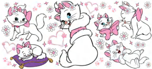 Pink Bow White Cats  - UVDTF Wrap for cups/hard surfaces sticker