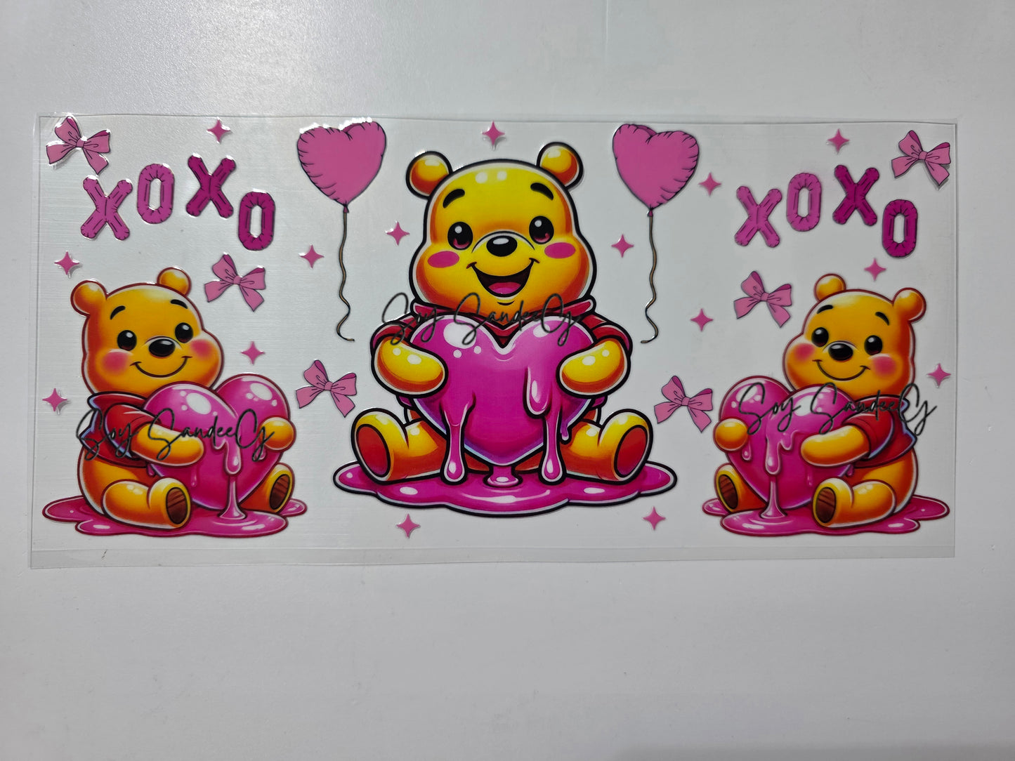 Pooh Hearts - UVDTF wrap for cups/hard surfaces sticker