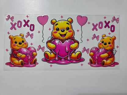 Pooh Hearts - UVDTF wrap for cups/hard surfaces sticker