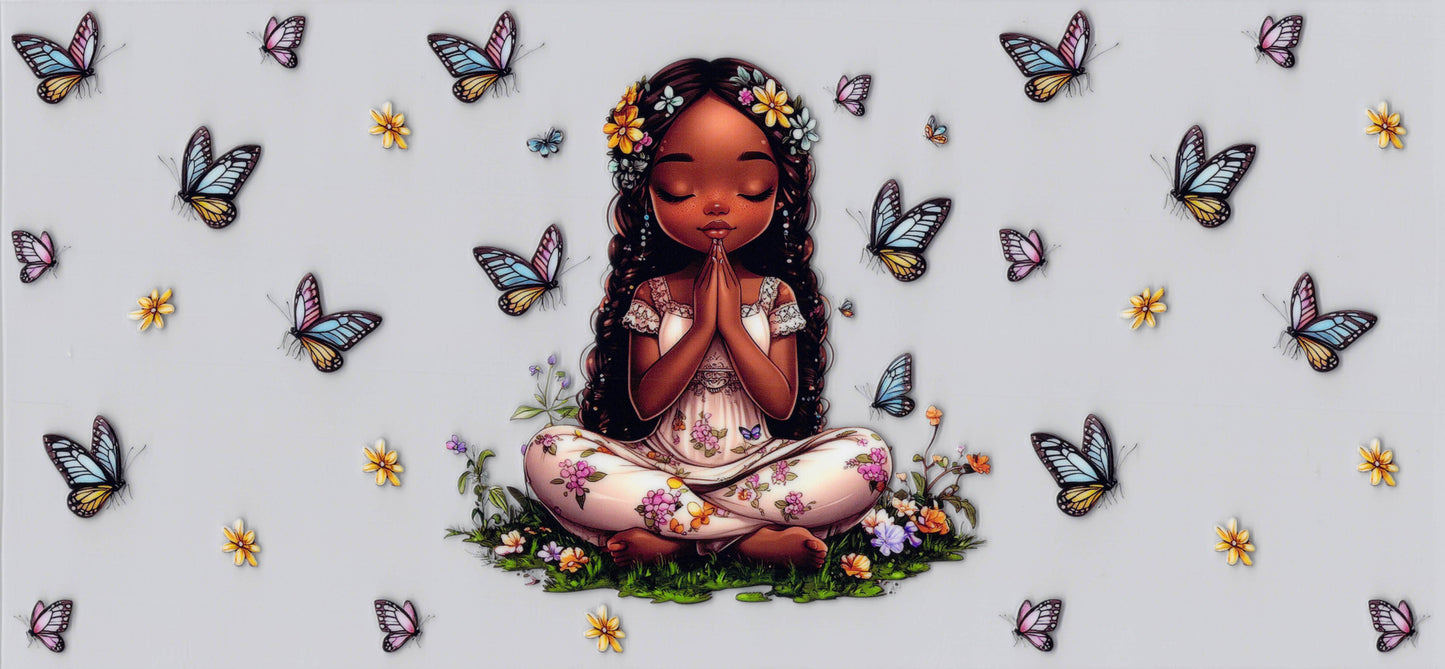Praying Cutie #2 - UVDTF Wrap for cups/hard surfaces sticker