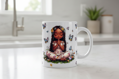 Praying Cutie #2 - UVDTF Wrap for cups/hard surfaces sticker