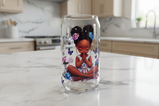 Praying Cutie #3 - UVDTF Wrap for cups/hard surfaces sticker