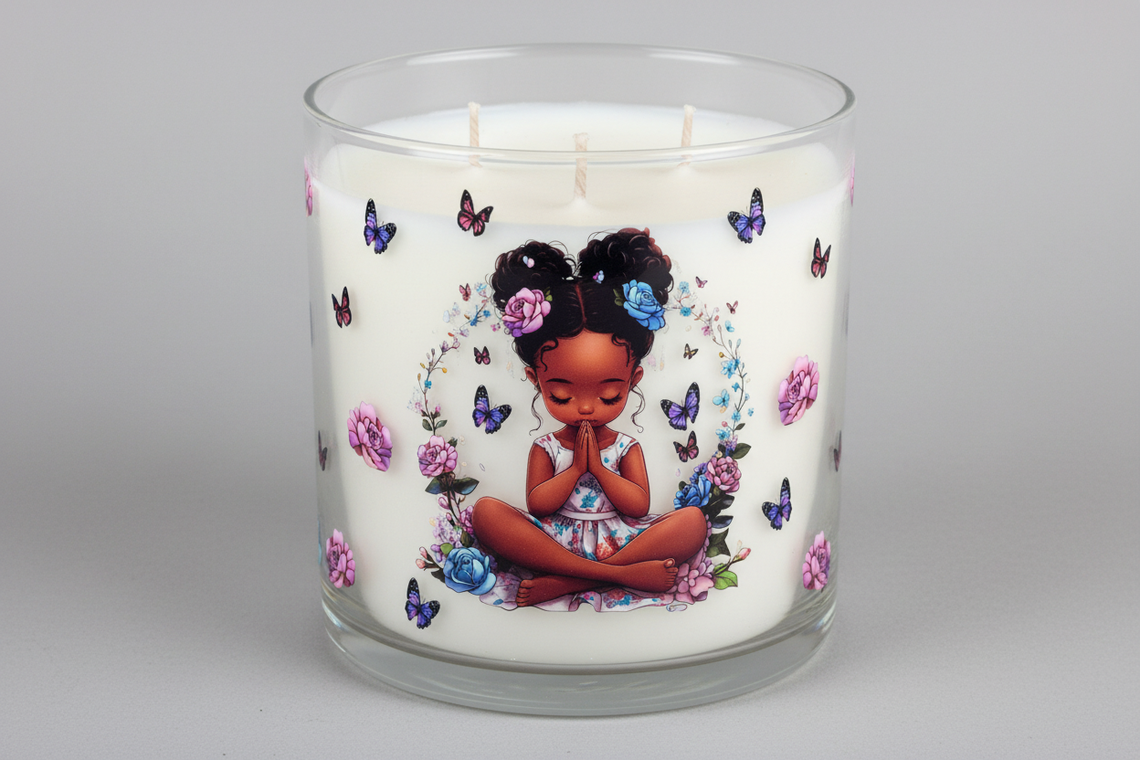 Praying Cutie #3 - UVDTF Wrap for cups/hard surfaces sticker