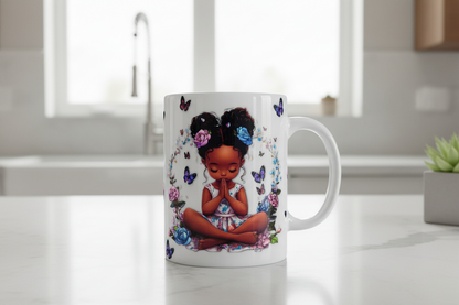 Praying Cutie #3 - UVDTF Wrap for cups/hard surfaces sticker