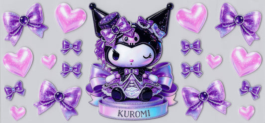 Purple Bow Kuromi - UVDTF Wrap for cups/hard surfaces for cups/hard surfaces sticker
