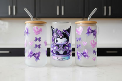 Purple Bow Kuromi - UVDTF Wrap for cups/hard surfaces for cups/hard surfaces sticker