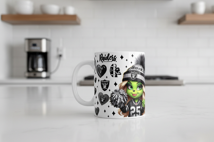 Raiders Green Cheerleader - UVDTF Wrap for cups/hard surfaces sticker