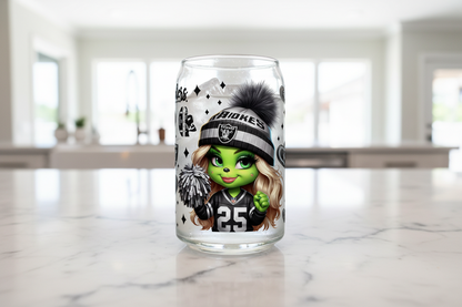Raiders Green Cheerleader - UVDTF Wrap for cups/hard surfaces sticker