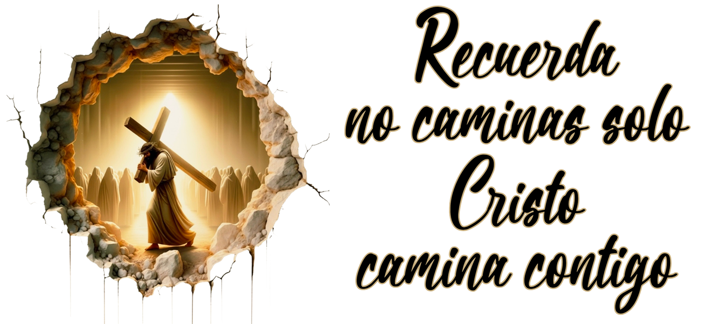 Recuerda No Caminas Solo Cristo - UVDTF Wrap for cups/hard surfaces sticker
