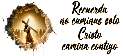 Recuerda No Caminas Solo Cristo - UVDTF Wrap for cups/hard surfaces sticker