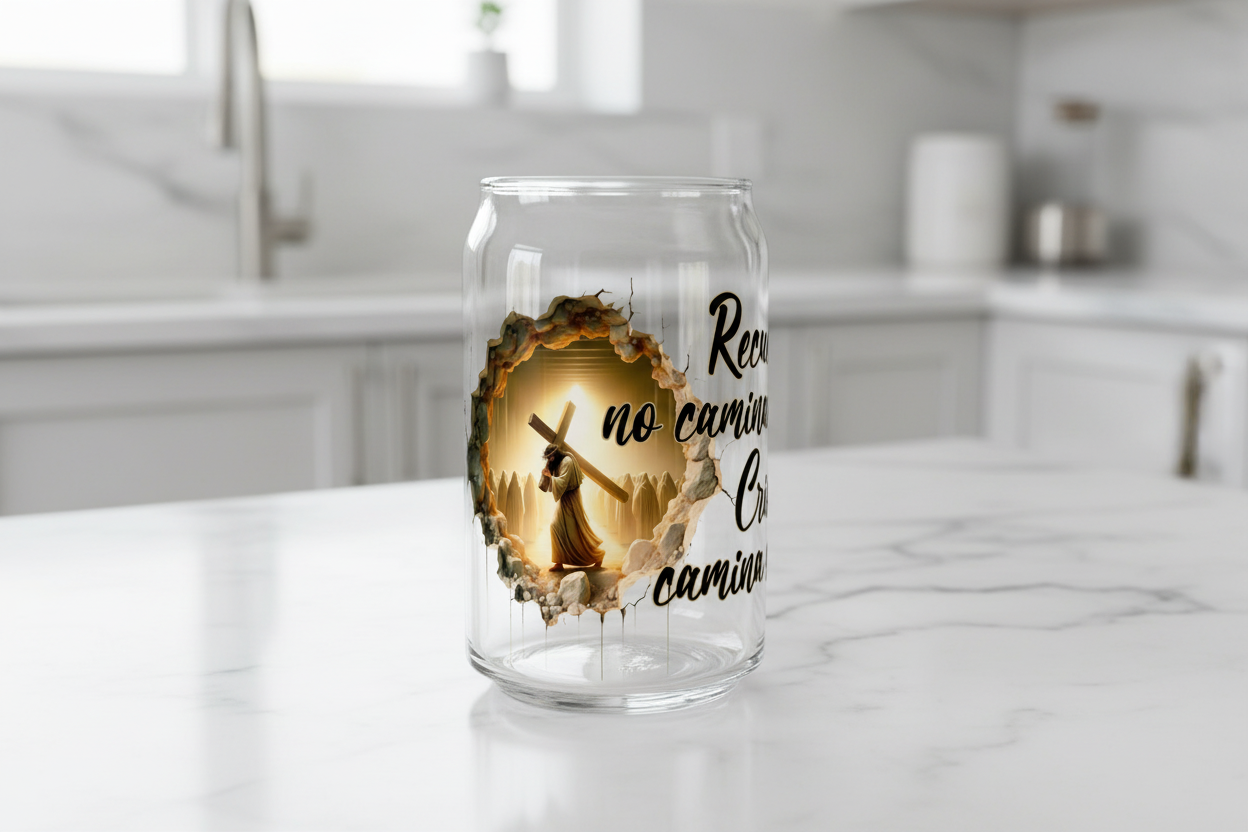 Recuerda No Caminas Solo Cristo - UVDTF Wrap for cups/hard surfaces sticker