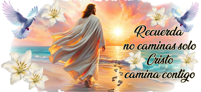 Recuerda No Caminas Solo (Colorful) - UVDTF Wrap for cups/hard surfaces sticker