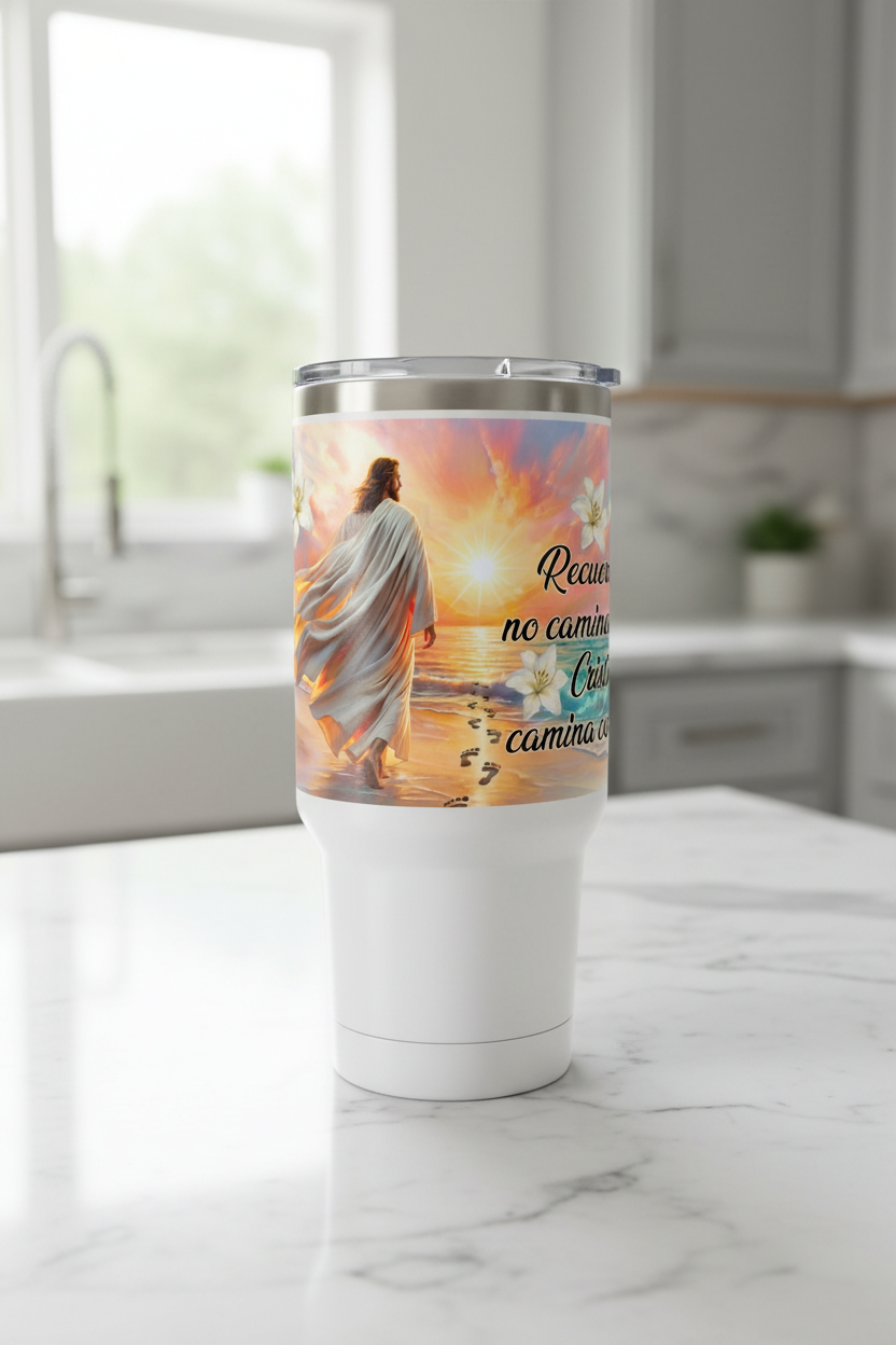 Recuerda No Caminas Solo (Colorful) - UVDTF Wrap for cups/hard surfaces sticker