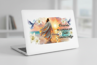Recuerda No Caminas Solo (Colorful) - UVDTF Wrap for cups/hard surfaces sticker