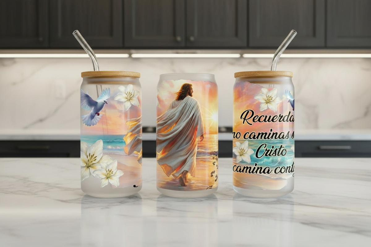 Recuerda No Caminas Solo (Colorful) - UVDTF Wrap for cups/hard surfaces sticker