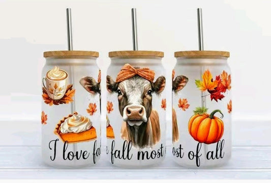 Fall Cow UVDTF