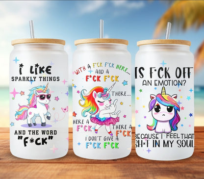 Sarcastic Unicorn UVDTF Wrap